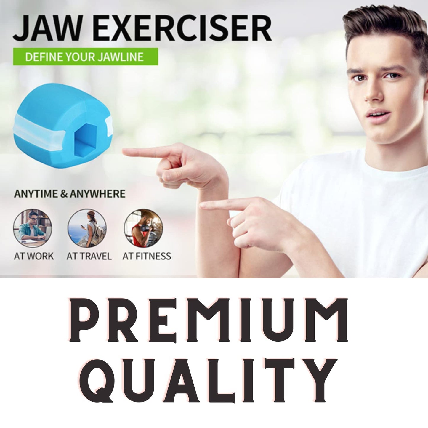 6101c Cn Mix Jaw Exerciser Used To Gain Sharp And Chiselled Jawline Easily And Fast.