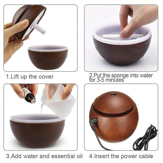 Ultrasonic Aromatherapy Humidifier Usb Desktop (130 Ml 1 Pc)